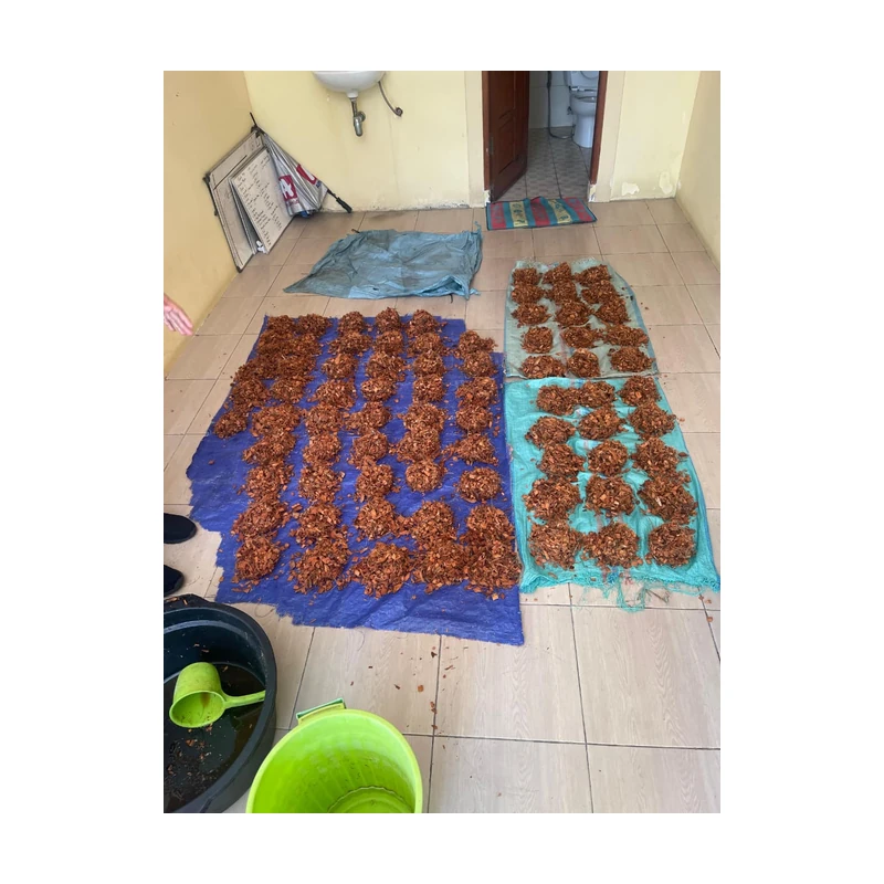 Coir mulch chips spread out