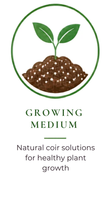 Growing medium Coconut coir growing medium and cocopeat